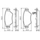 Set placute frana spate BOSCH pentru OPEL ASTRA G, ASTRA G CLASSIC, ASTRA G/KOMBI, ZAFIRA A 1.2-2.2D 42.6mm x 104.9mm x 16.5mm