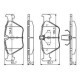 Set placute frana fata BOSCH pentru BMW 5 (E39) 2.0-3.5 09.95-05.04, inaltime 63.7 mm, latime 154.8 mm, grosime 20.1 mm