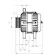 Alternator HC-CARGO 14V 150A pentru HYUNDAI GRAND SANTA FÉ, IX35, SANTA FÉ II, SANTA FÉ III; KIA CARNIVAL III, SORENTO II, SPORTAGE III