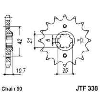 Pinion lant JT ZĘBATKI