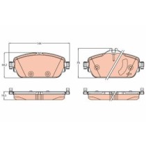 Set placute frana,frana disc TRW MOTO