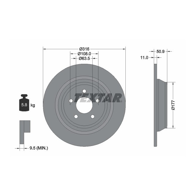 Disc frana TEXTAR