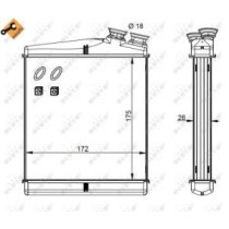 Schimbator caldura, incalzire habitaclu NRF