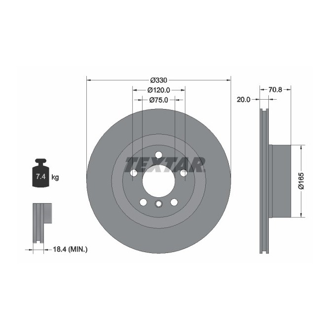 Disc frana TEXTAR