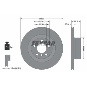 Disc frana TEXTAR