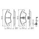 Set placute frana fata BOSCH cu instructiuni montare, tampon amortizare, AUDI A5, Q5, FORD FOCUS II 1.8-3.2 10.07-05.17