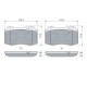 Set placute frana fata BOSCH pentru MERCEDES C (CL203), C T-MODEL (S203), C (W203), CLK (A209), CLK (C209), CLS (C219), E T-MODEL (S211), E (W211), S (W220), SL (R230) 71.6 mm x 119.3 mm x 17.5 mm