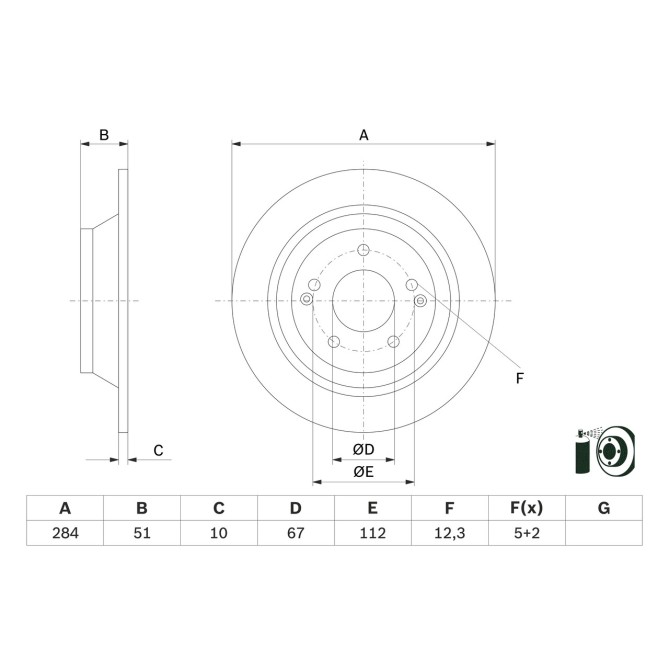 Disc frana BOSCH