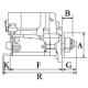 Demaror HC-CARGO 12V 2,5kW Lungime 294.5mm Diametru flansa 88.7mm Numar dinti 10 Numar gauri 2