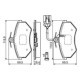 Set placute frana fata BOSCH pentru AUDI 100 C3, 80 B3, 80 B4, 90 B3, CABRIOLET B3, COUPE B3; VW GOLF III, VENTO 1.4-2.8 06.86-