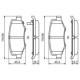 Set placute frana spate BOSCH DODGE NITRO JEEP CHEROKEE COMPASS WRANGLER III 2.4-4.0 45.4mm 116.7mm 16.7mm ECE-R90