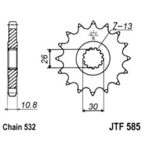 Pinion lant JT ZĘBATKI