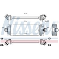 Intercooler, compresor NISSENS