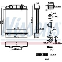 Schimbator caldura, incalzire habitaclu NISSENS