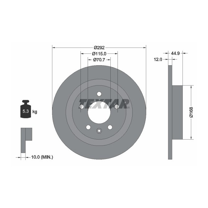 Disc frana TEXTAR