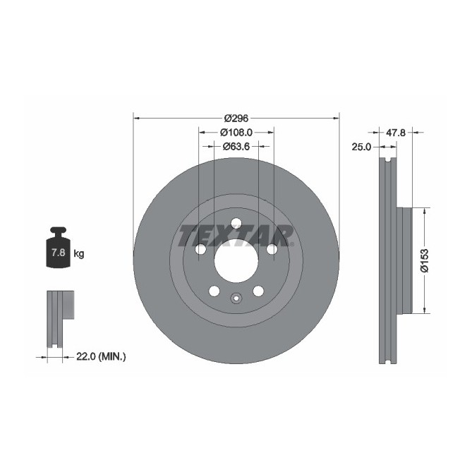 Disc frana TEXTAR