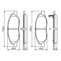 Set placute frana,frana disc BOSCH