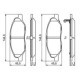 Set placute frana fata BOSCH pentru NISSAN CUBE, MICRA III, NOTE, TIIDA 1.0-1.8, dimensiuni 48.8 mm x 144.6 mm x 15.1 mm