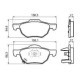 Set placute frana fata BOSCH frana disc HONDA ACCORD VII 2.0/2.2D/2.4 02.03-05.08 64.4mm x 155.2mm x 17.2mm