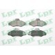 Set placute frana fata LPR pentru FORD ESCORT CLASSIC, ESCORT V, ESCORT VI, ORION III, dimensiuni 57.5mm x 131mm x 18.6mm