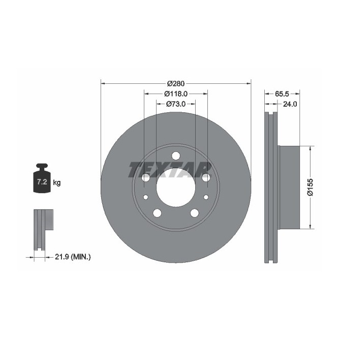 Disc frana TEXTAR