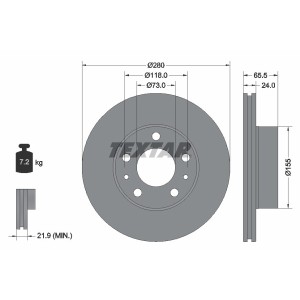 Disc frana TEXTAR