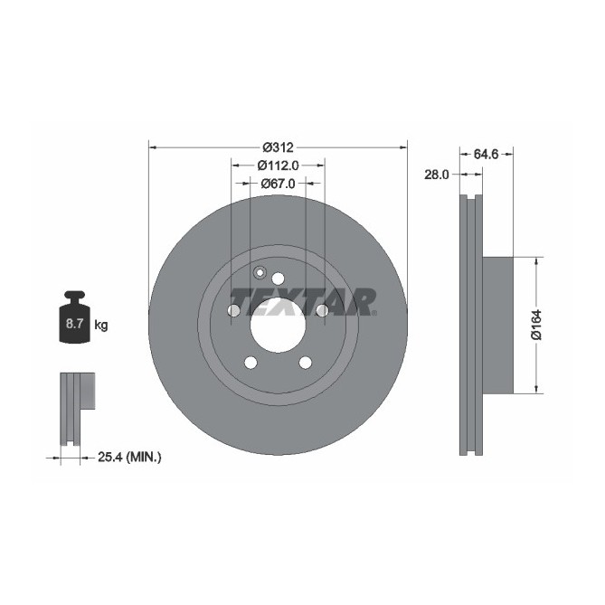 Disc frana TEXTAR