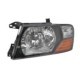 Far DEPO Lampa frontala Stanga H4 electric fara motoras negru semnalizator galben pentru MITSUBISHI PAJERO CLASSIC PAJERO III