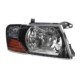 Far DEPO lampa frontala dreapta H4 electric fara motoras negru galben pentru MITSUBISHI PAJERO CLASSIC PAJERO III