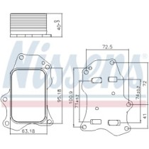 Radiator ulei, ulei motor NISSENS