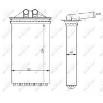 Schimbator caldura, incalzire habitaclu NRF