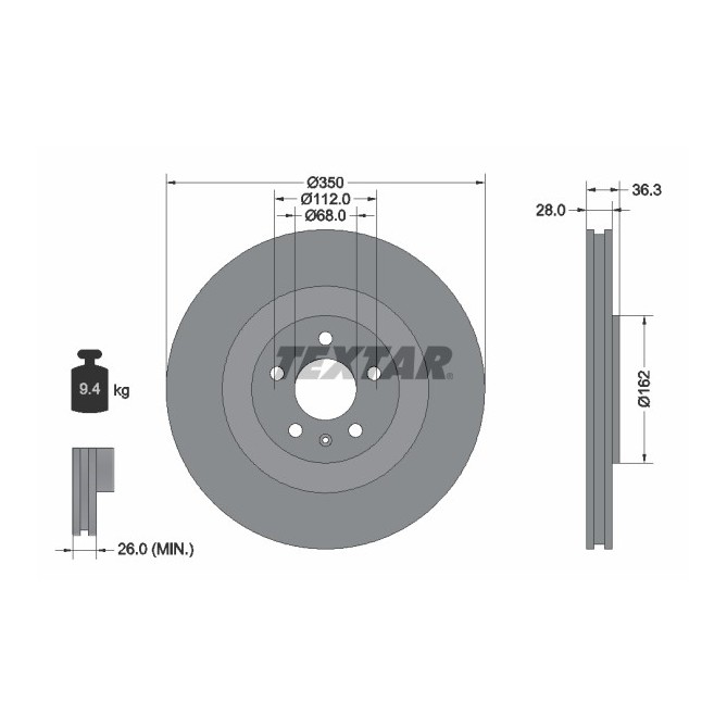 Disc frana TEXTAR