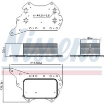 Radiator ulei, ulei motor NISSENS