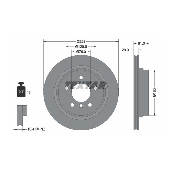 Disc frana TEXTAR