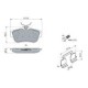 Set placute frana spate BOSCH pentru CITROEN JUMPY II, FIAT SCUDO, PEUGEOT EXPERT 58.5mm x 113.5mm x 16.7mm