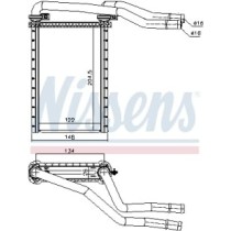 Schimbator caldura, incalzire habitaclu NISSENS
