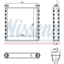 Schimbator caldura, incalzire habitaclu NISSENS