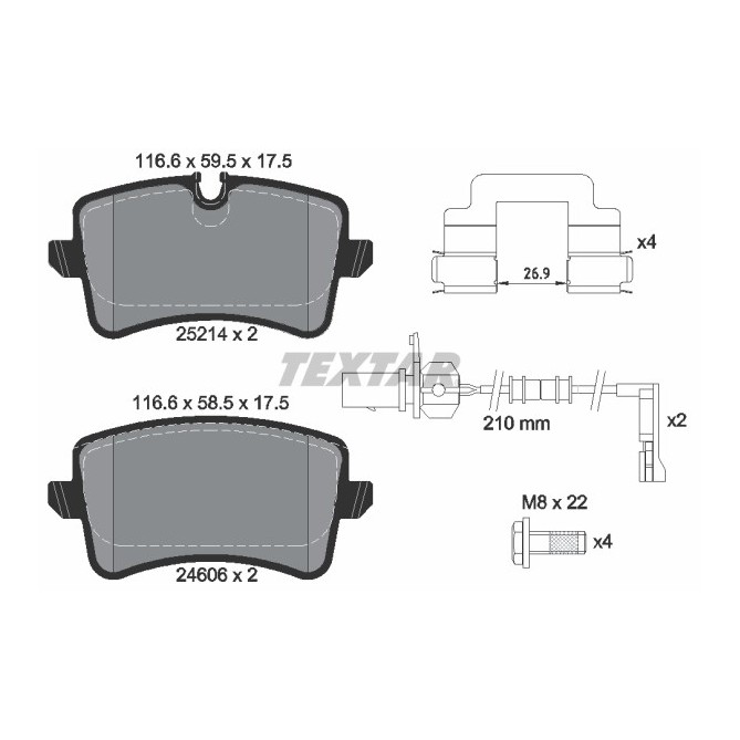 Set placute frana,frana disc TEXTAR