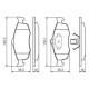 Set placute frana fata BOSCH pentru FORD COUGAR, MONDEO I, MONDEO II, SCORPIO I, SCORPIO II 58.7mm x 155.3mm x 18.0mm