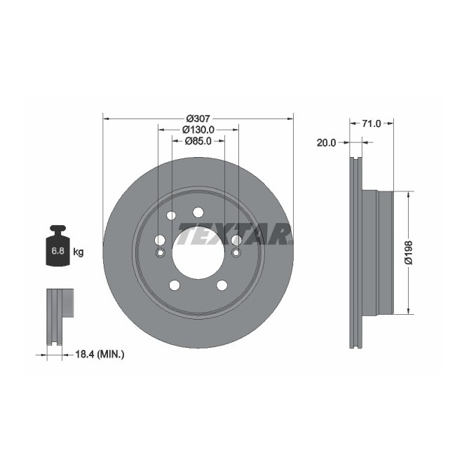 Disc frana TEXTAR