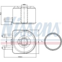 Radiator ulei, ulei motor NISSENS