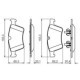 Set placute frana fata BOSCH pentru MERCEDES GL (X164), M (W164), R (W251, V251) 3.0D-5.5 09.06-12.14, 80.4 mm x 193.3 mm x 21.2 mm