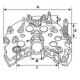 Regulator alternator HC-CARGO, placa montaj diode alternator, 50A, 7 diode, diametru interior 29.75mm, diametru exterior 117.0mm