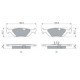 Set placute frana spate BOSCH pentru BMW 3 (E30), 5 (E28), 6 (E24), 7 (E23) 1.6-3.5 05.77-06.94, dimensiuni 37.6 mm x 125.2 mm x 16.0 mm