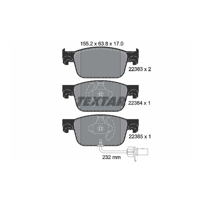 Set placute frana,frana disc TEXTAR