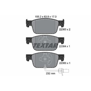 Set placute frana,frana disc TEXTAR