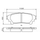 Set placute frana spate BOSCH pentru LEXUS GS, RC; TOYOTA MIRAI, PRIUS PLUS 1.8H-Electric 05.11, dimensiuni 45.6mm x 115.7mm x 15.2mm