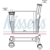 Intercooler, compresor NISSENS