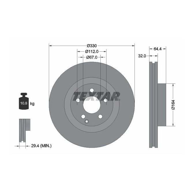 Disc frana TEXTAR