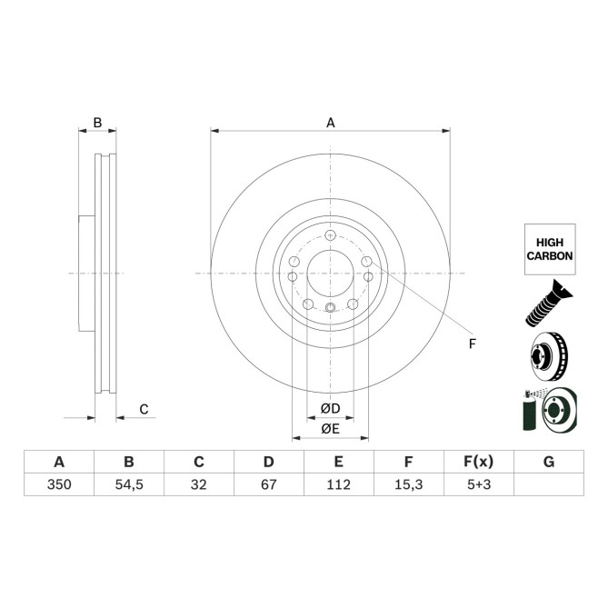 Disc frana BOSCH